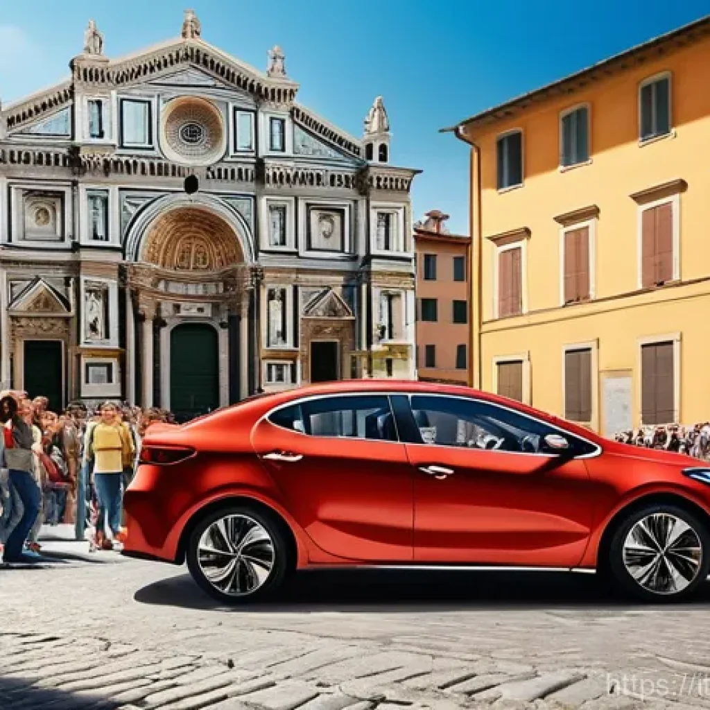 또봇의 성공 스토리 - **Prompt:** A vibrant and dynamic scene in a bustling Italian city square, like Florence or Rome, fe...