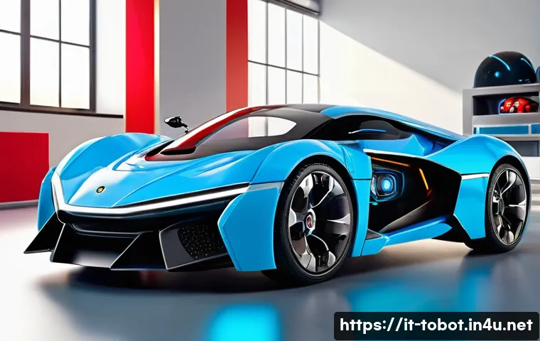또봇의 숨겨진 이야기 - A highly detailed scene showing a modern Tobot robot toy transforming smoothly from a sleek Italian ...