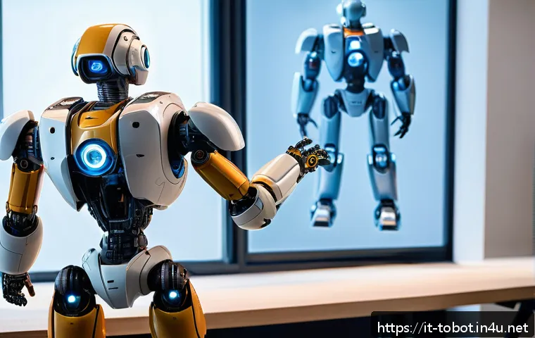 또봇 인기 굿즈의 제작 과정 - A highly detailed 3D digital illustration of a Tobot action figure prototype in a design studio sett...