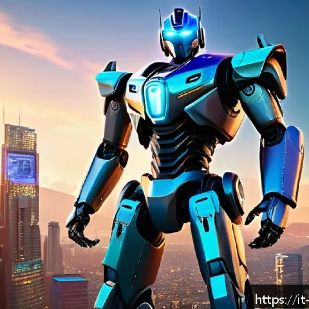 또봇 캐릭터별 목소리 비교 - A dynamic and colorful scene featuring Tobot Titan and Tobot V standing heroically in a futuristic c...
