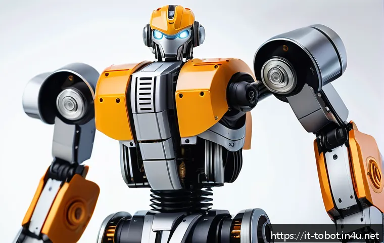 또봇 변신 메커니즘 과학적 해석 - A detailed close-up of a transforming robot toy inspired by Tobot, showcasing intricate mechanical g...