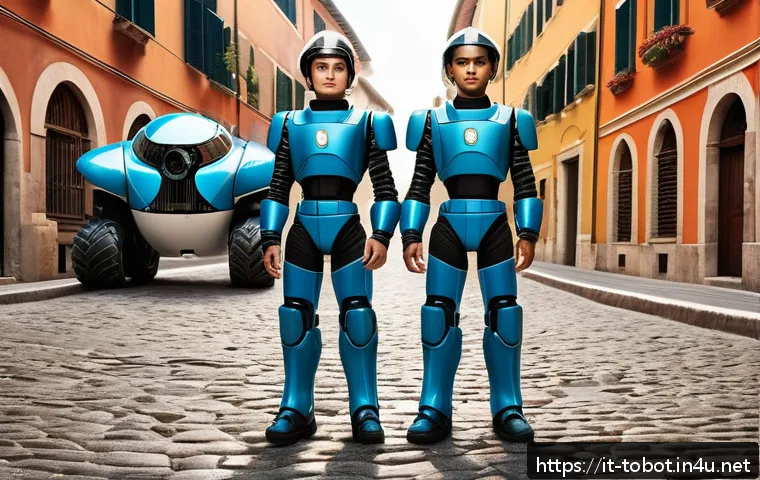 또봇 시즌별 방영 정보 - A vibrant and dynamic scene featuring a group of young Italian pilots in colorful, futuristic unifor...