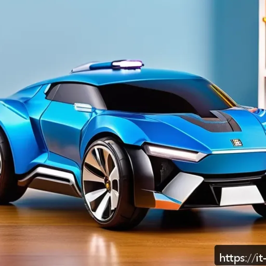 또봇 초보 팬을 위한 가이드 - A vibrant, dynamic scene of a Tobot toy mid-transformation from a sleek, futuristic car into a robot...